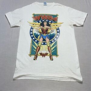 Wonder Woman 1984 Movie Promo Tee White Cotton T-Shirt Women’s Size Small